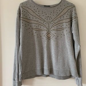 Forever 21 grey sweatshirt with stud detail Medium